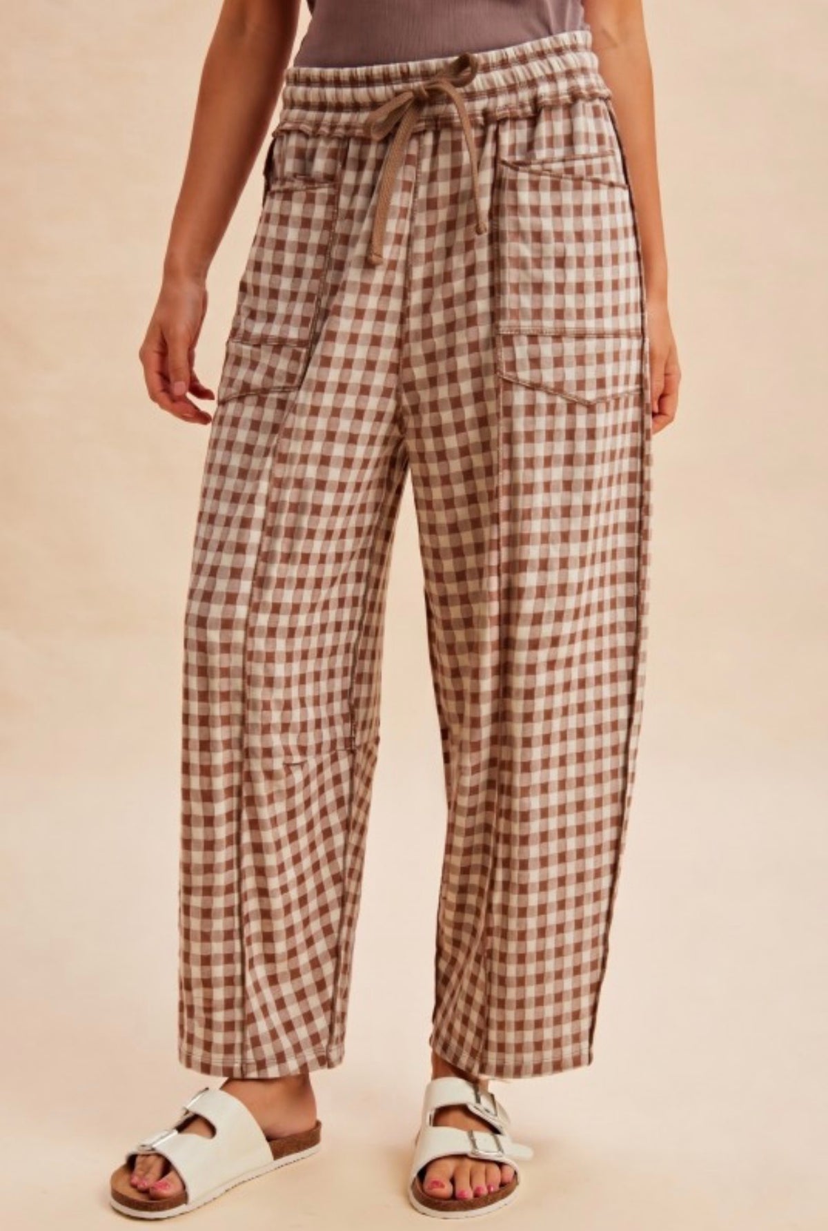 Soft Brushed Check Barrel Lounge Pants