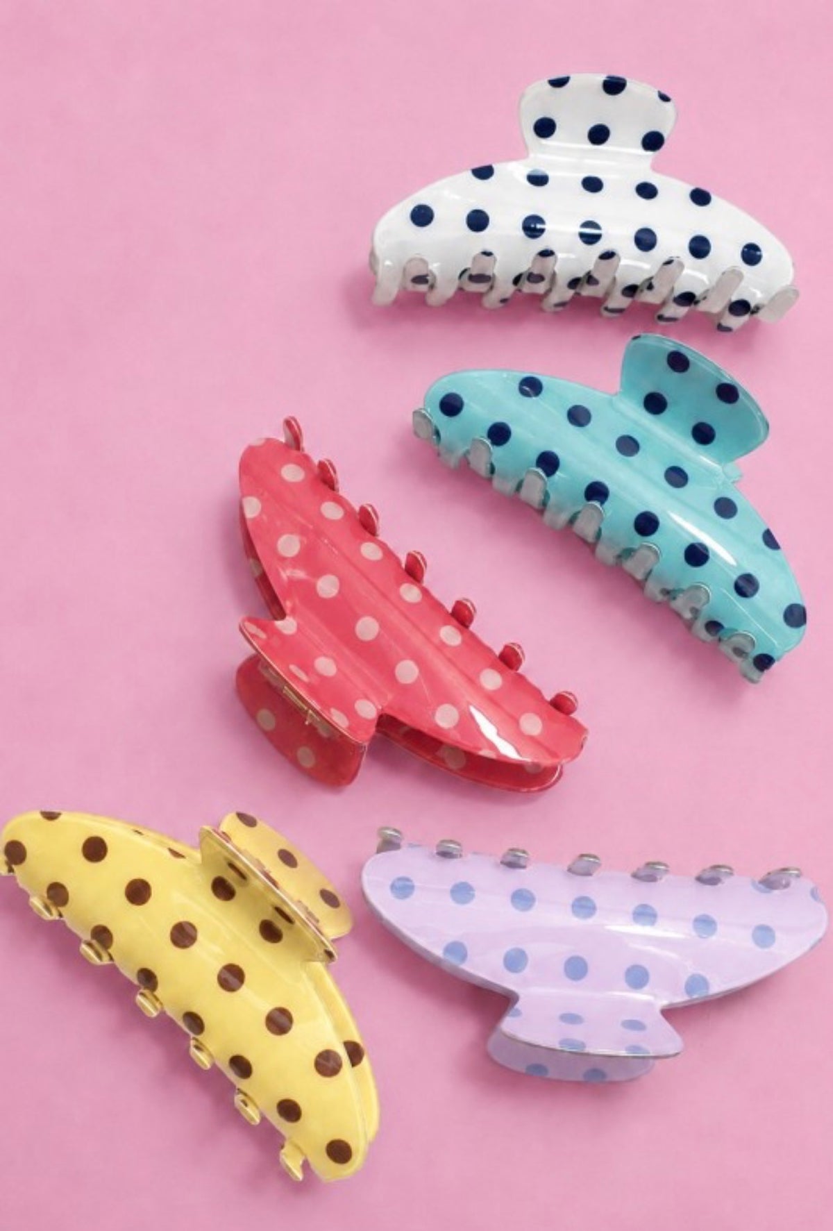 Retro Polka Dot Claw Clip