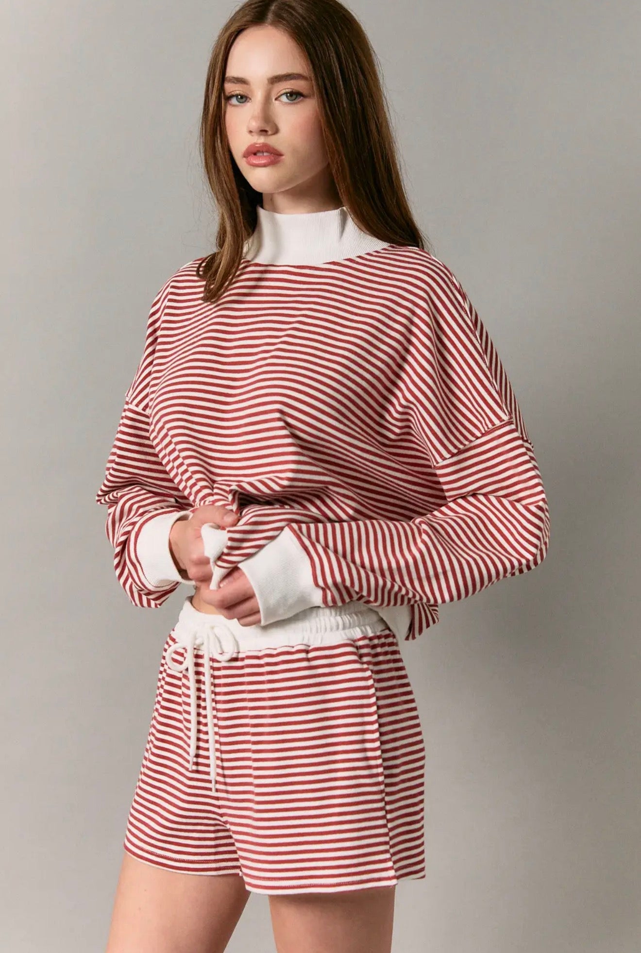 Red Striped Shorts