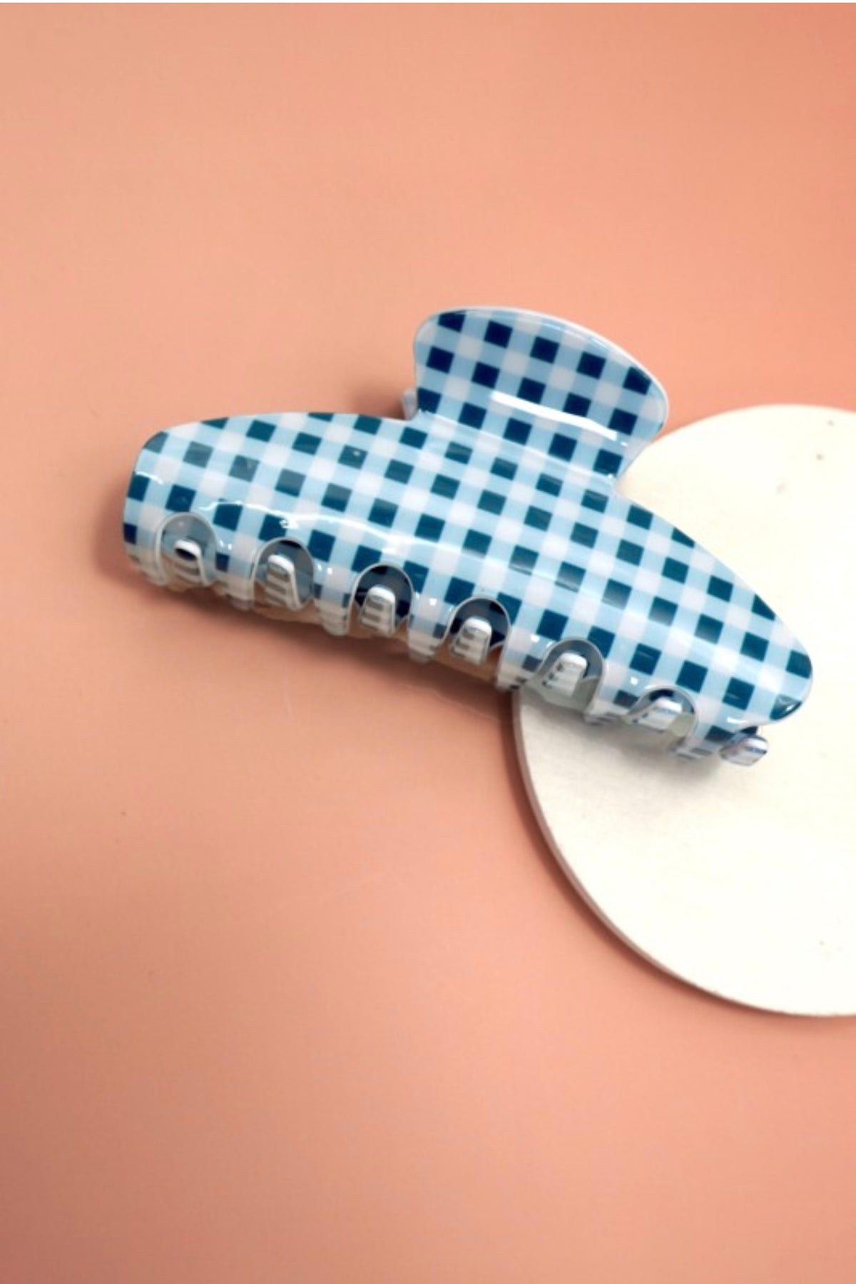 Jumbo Stripe Plaid Claw Clip
