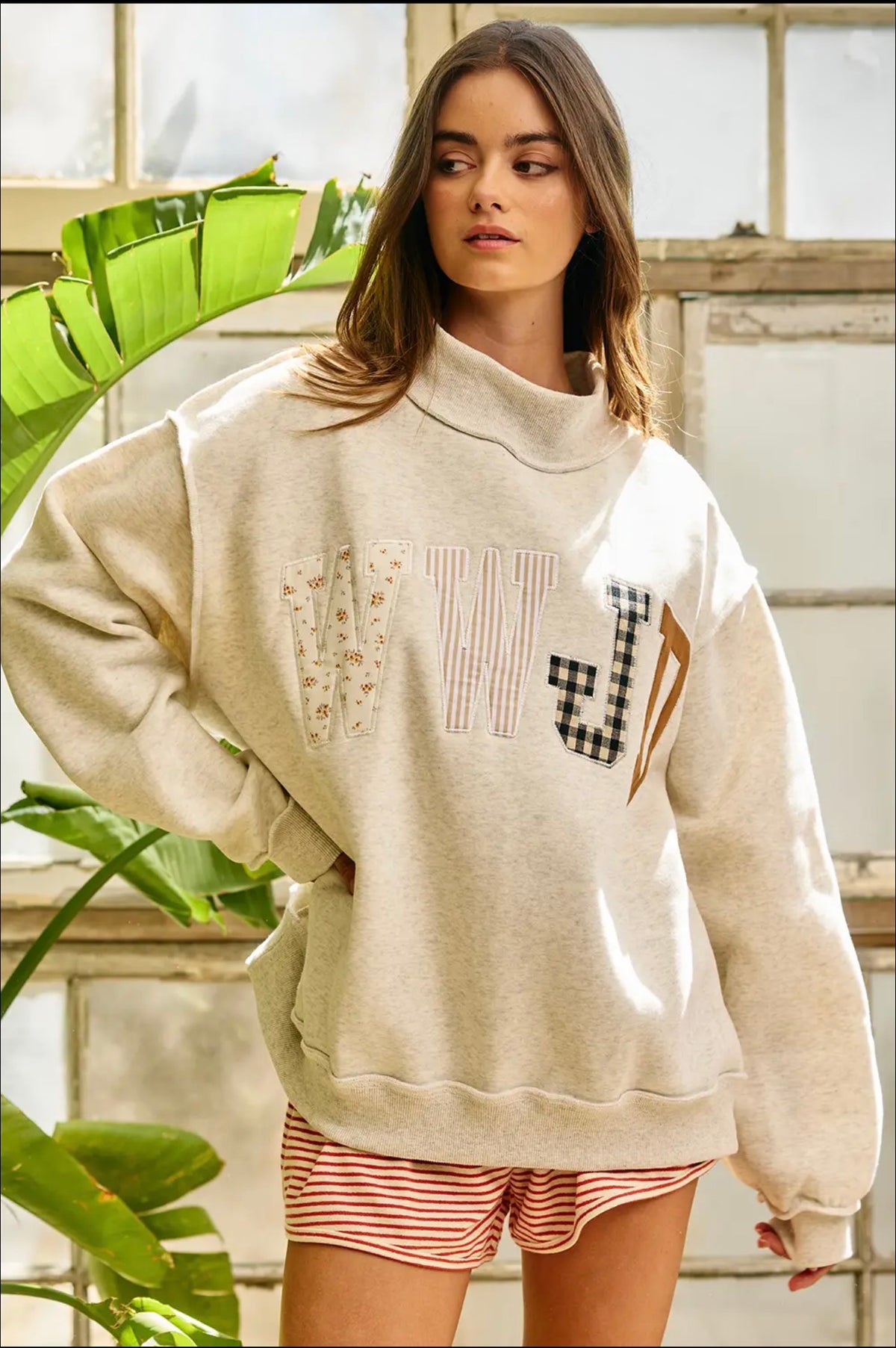 "WWJD” Embroidered Mockneck