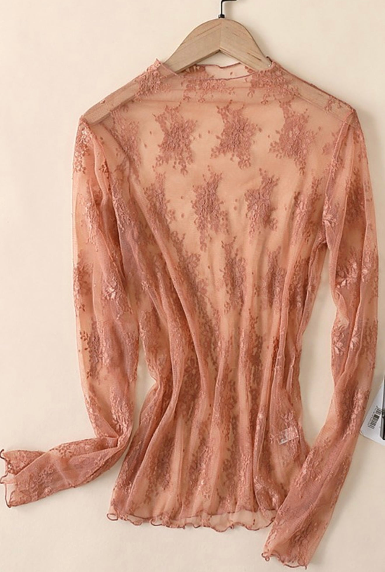 Apricot Lace Top