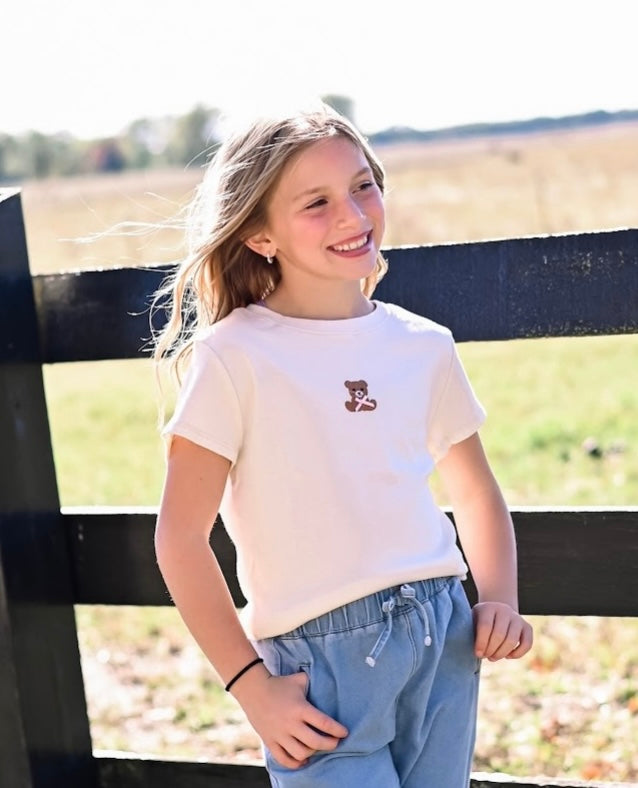 3 Cowboy Boots Embroidery Baby Tee