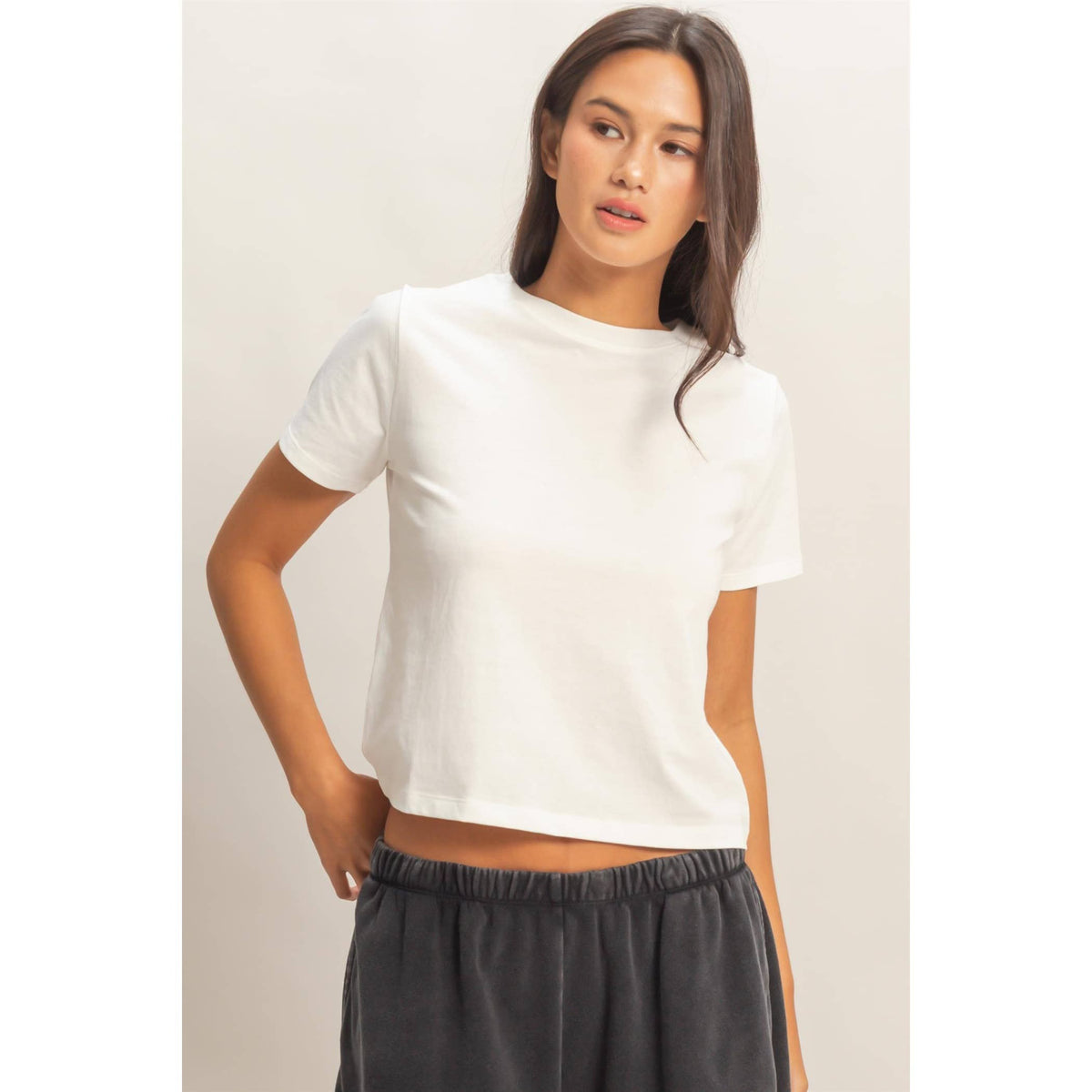 White Crew Neck