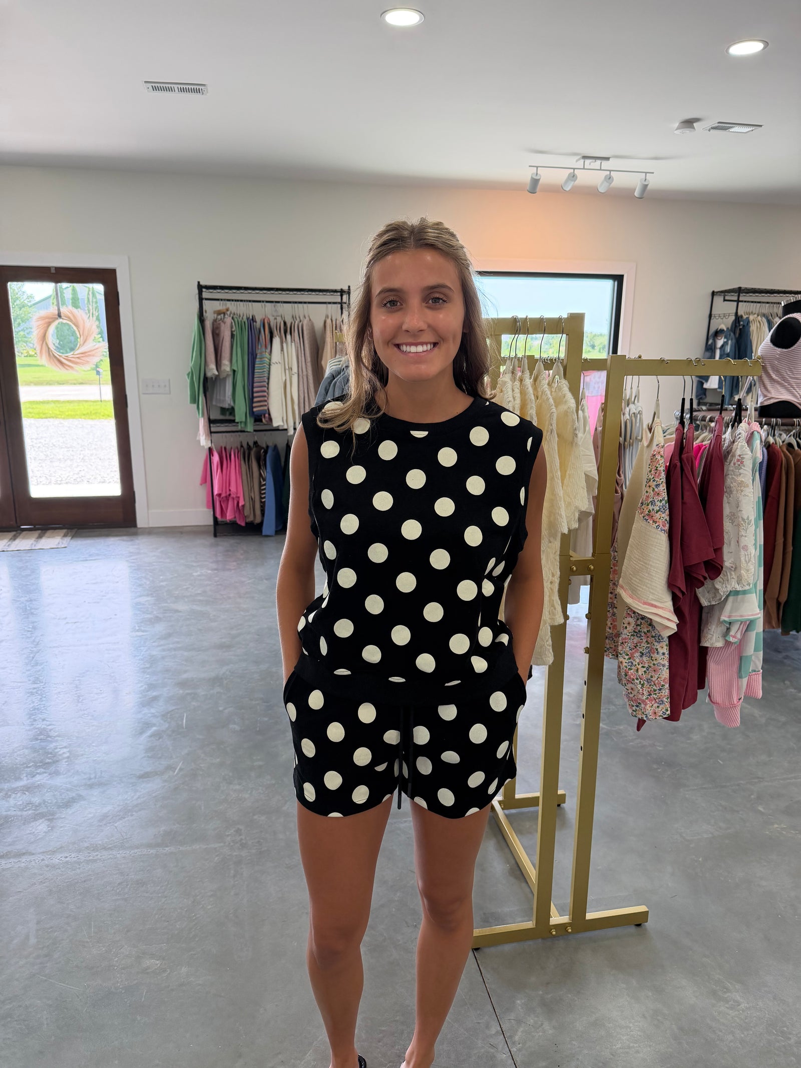 Black and White Polka Dot Shorts