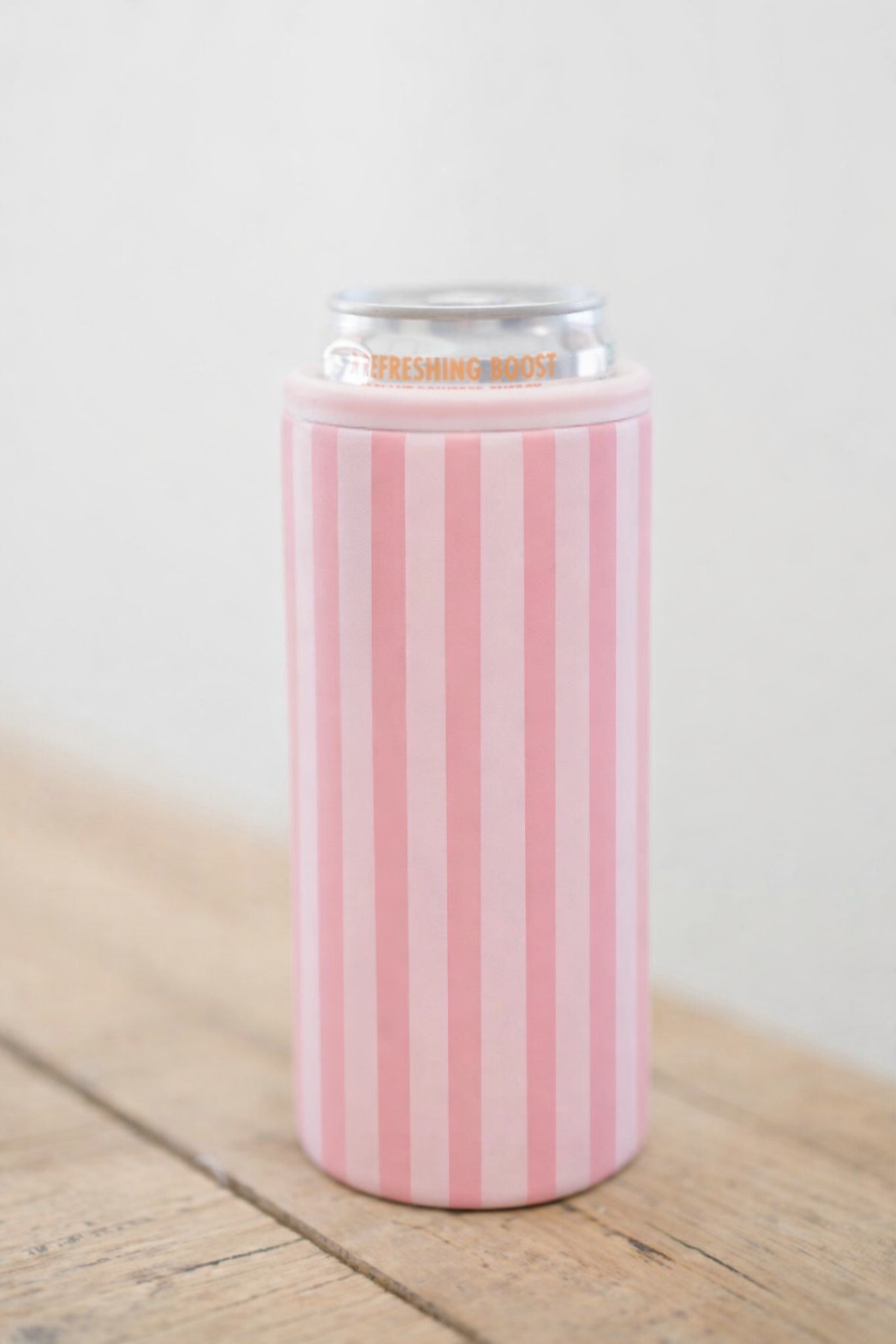 Pink Striped Hard Cooling Can