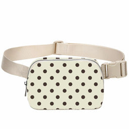 Cream Polka Dot Crossbody Bag