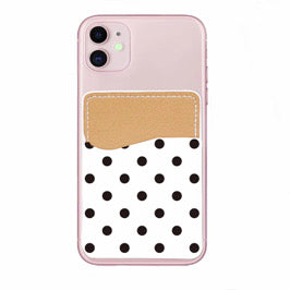White Polka Dot Phone Pocket