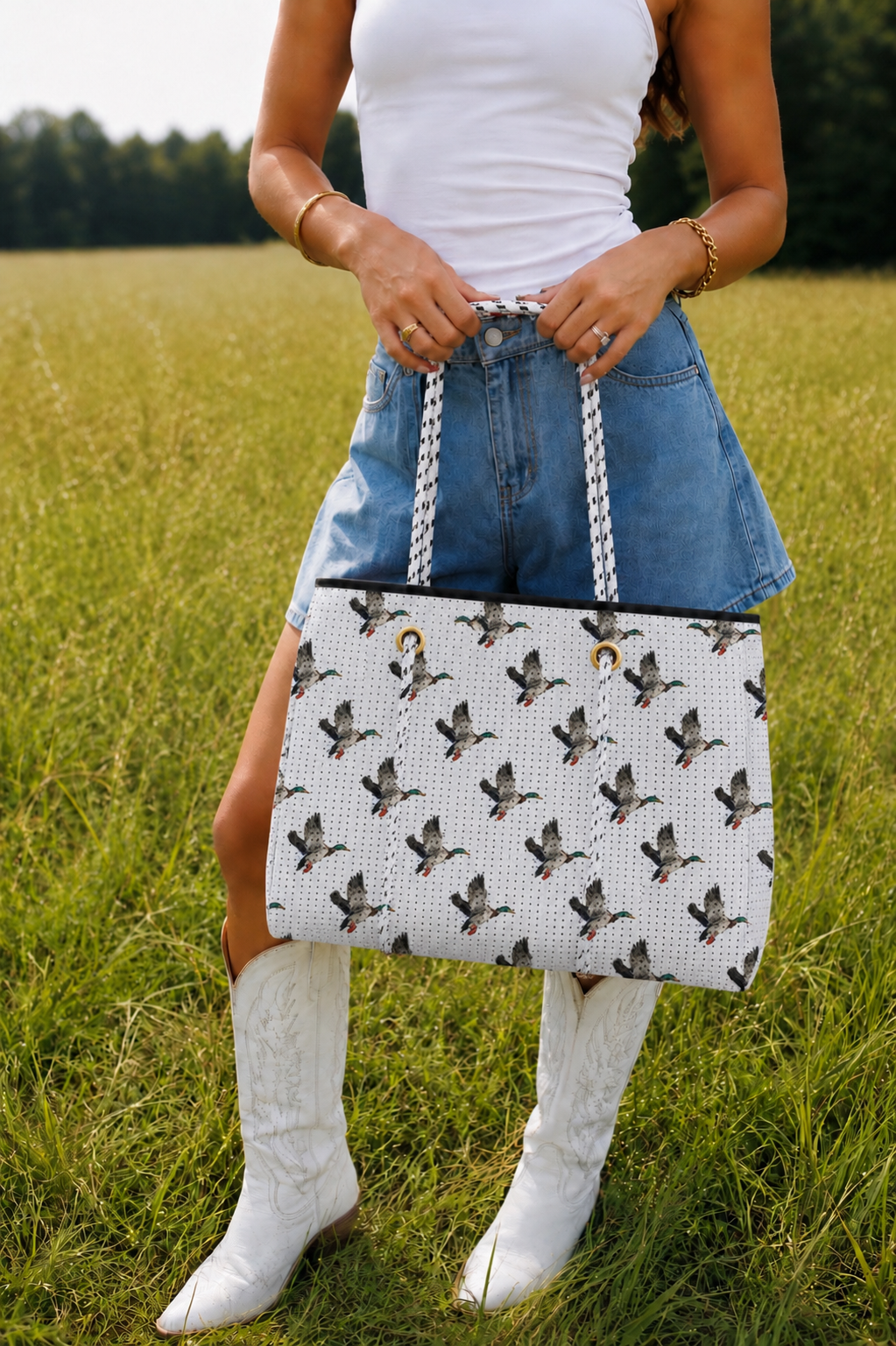 White Duck Large Tote Bag