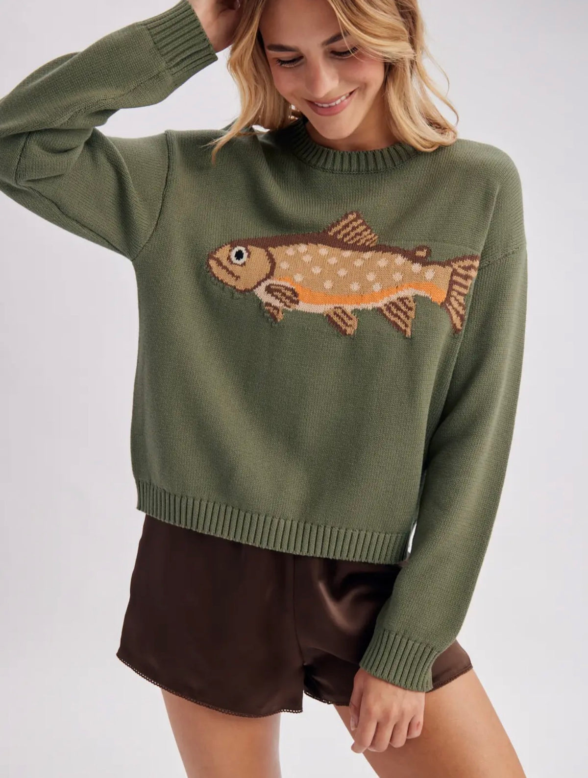 Fish Graphic Coastal Sweater
