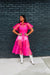 Pink Swiss Dot Organza Tunic Dress