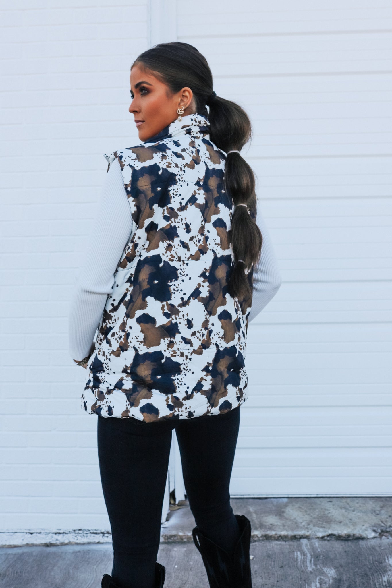 Brown Cowhide Vest