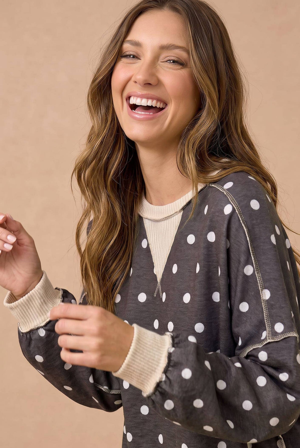 Oversized Polka Dot Pullover