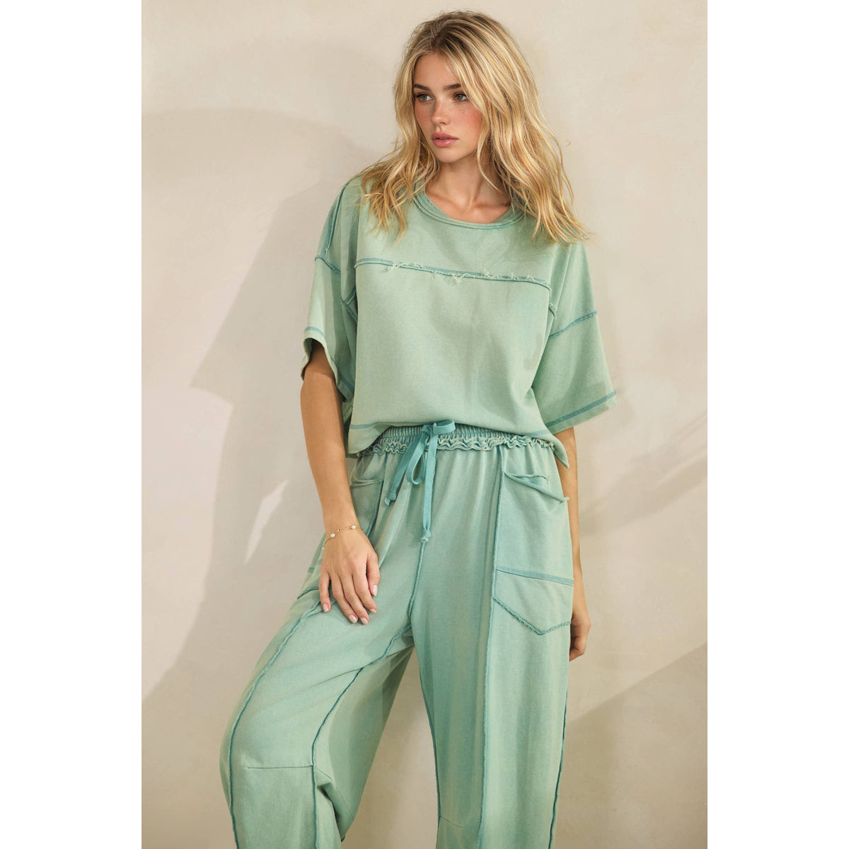 Cropped Easy Pants: Sage