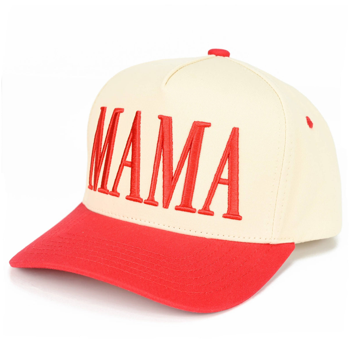 C.C MAMA Letter embroidered Snapback Trucker Hat: Navy
