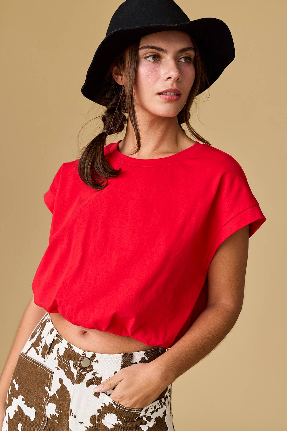 Emma Loose Fit Bubble Hem Top