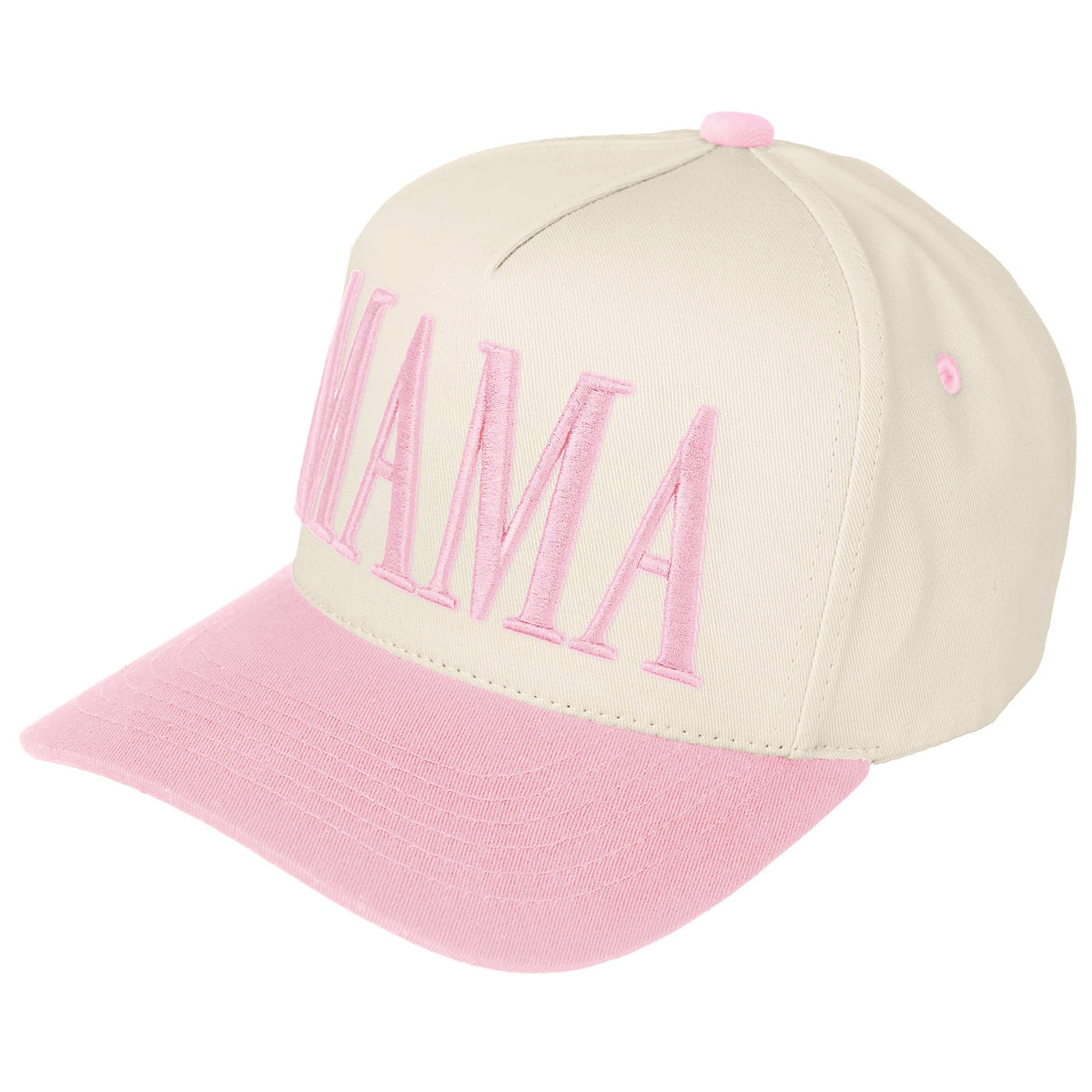 C.C MAMA Letter embroidered Snapback Trucker Hat: Navy