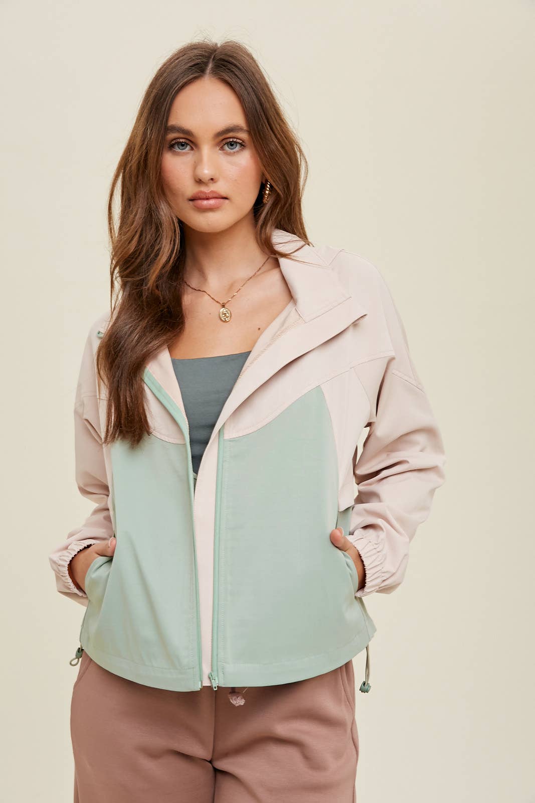 COLORBLOCK HOODED JACKET