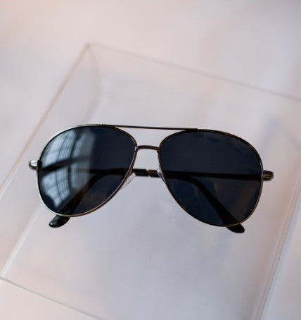 Aviator Gunmetal Sunglasses