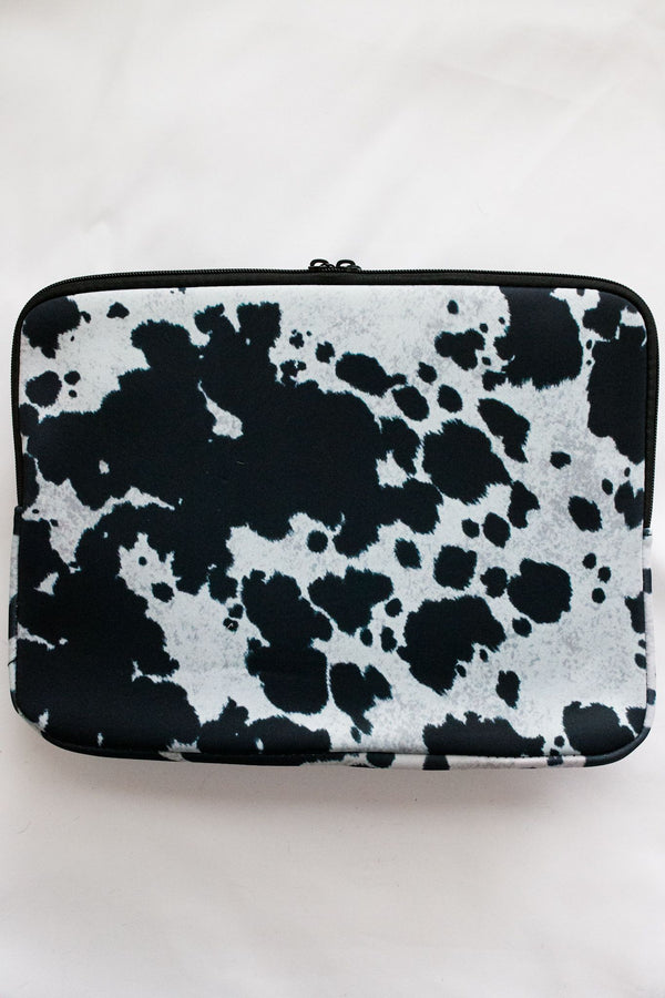 Dyefor Cow Print Macbook Air Case Wildflower Laptop Cases
