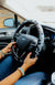 Black Cowhide Steering Wheel Cover
