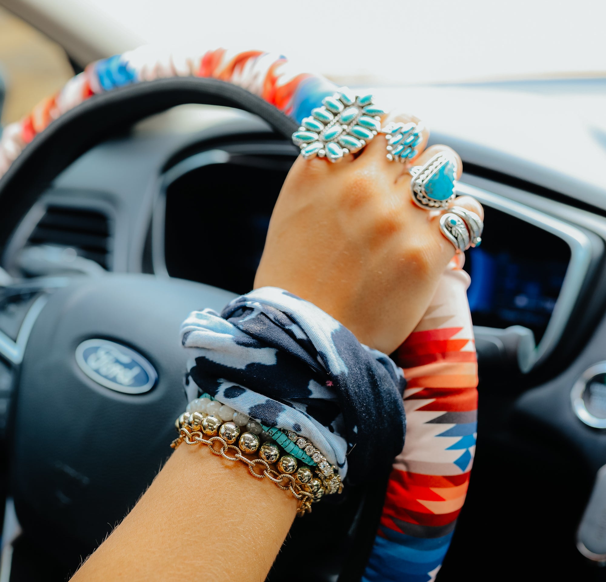 Aztec Steering Wheel Cover