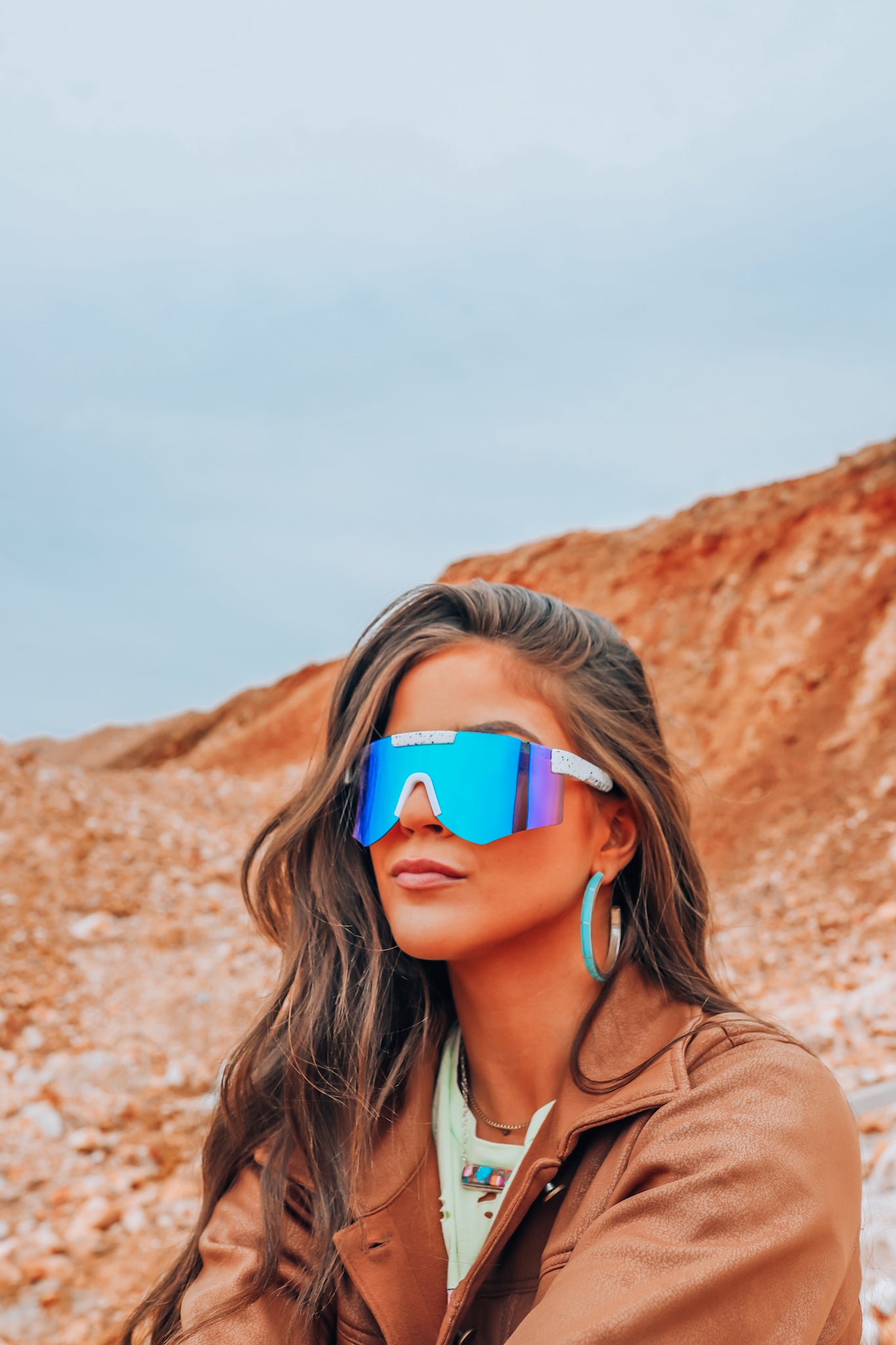 White Sport Sunglasses Front Porch Boutique LLC