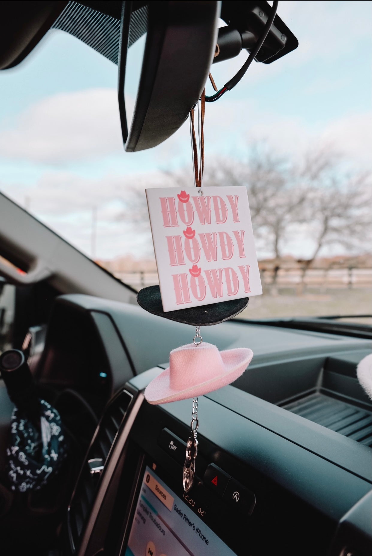 Cute Western Car Rear View Mirror Hanging Accessories For